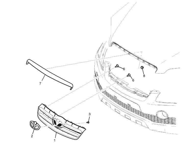 Chevrolet Captiva C100 Kaput Uç Nikelajı Orjinal Gm