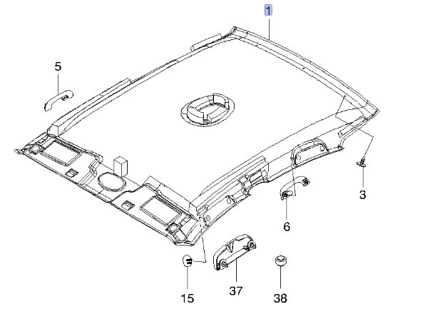 Chevrolet Lacetti Hb Tavan Döşemesi Orjinal GM