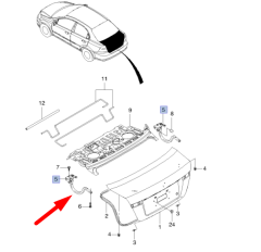 Chevrolet Cruze Sedan Bağaj Kapak Menteşesi Sol Orjinal Gm