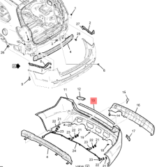 Chevrolet Captiva C100 Arka Tampon Üst Bakaliti Orjinal Gm