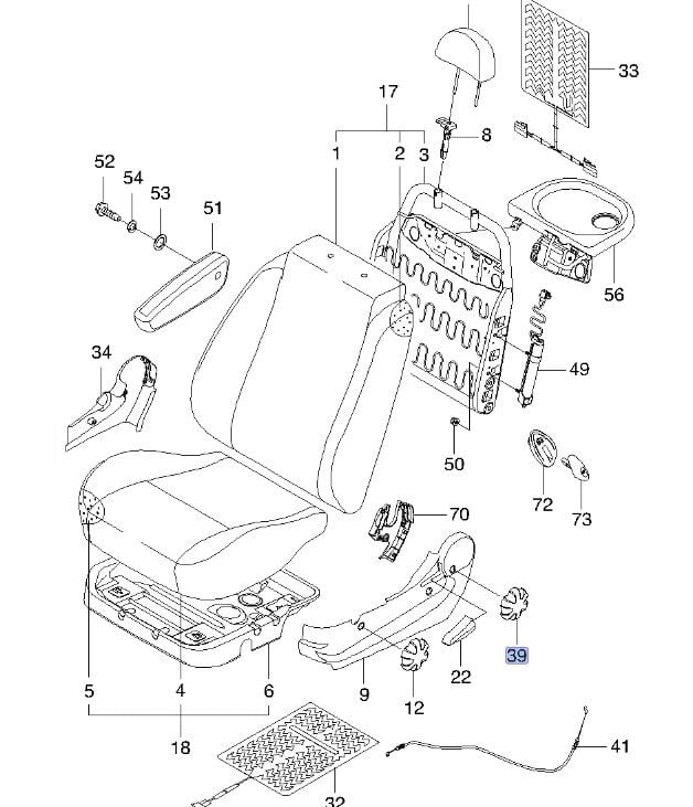 Chevrolet Aveo Koltuk Ayar Kolu Orjinal Gm