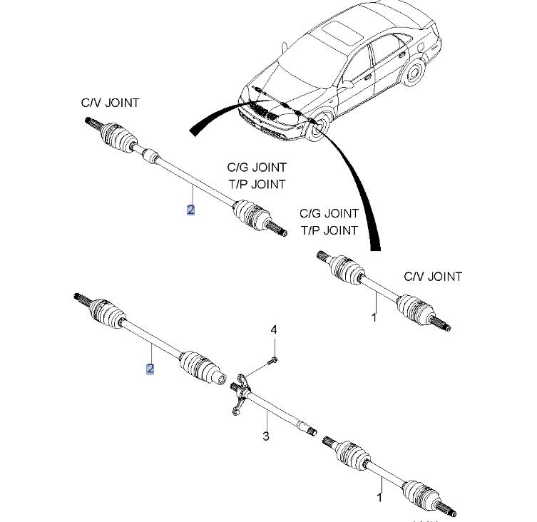 Chevrolet Lacetrti Ön Sağ Aks Komple Otomatik Vites İthal