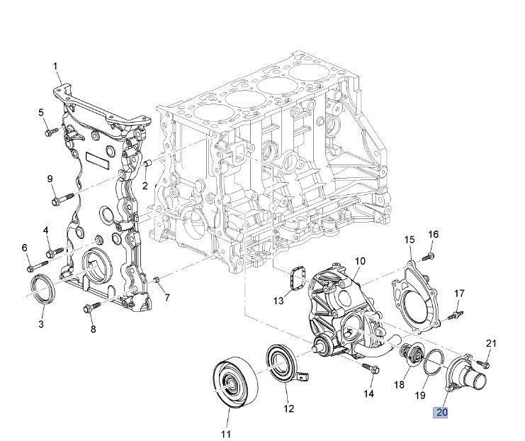 Opel Antara B 2.0 Dizel Termostat Kapağı Orjinal Gm